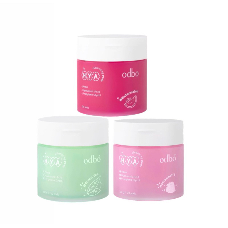 ODBO คลีนซิ่งแพด โอดีบีโอ (กระปุก) เช็ดเครื่องสำอาง HYA 2 in 1 CLEANSING PADS บรรจุ 120 แผ่น