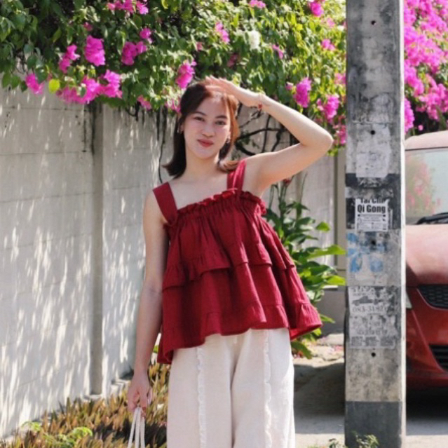 เสื้อสายเดี่ยวผ้าฝ้าย   ✨Gummy top “