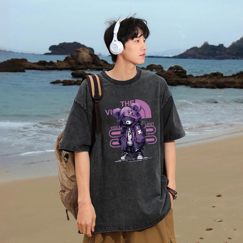 UT shop เสื้อยืด oversize 'การ์ตูนแฟชั่น' พิมพ์ลาย tshirt ผ้าฝ้าย แฟชั่น new แนวสตรีท สไตล์เกาหลี ผู