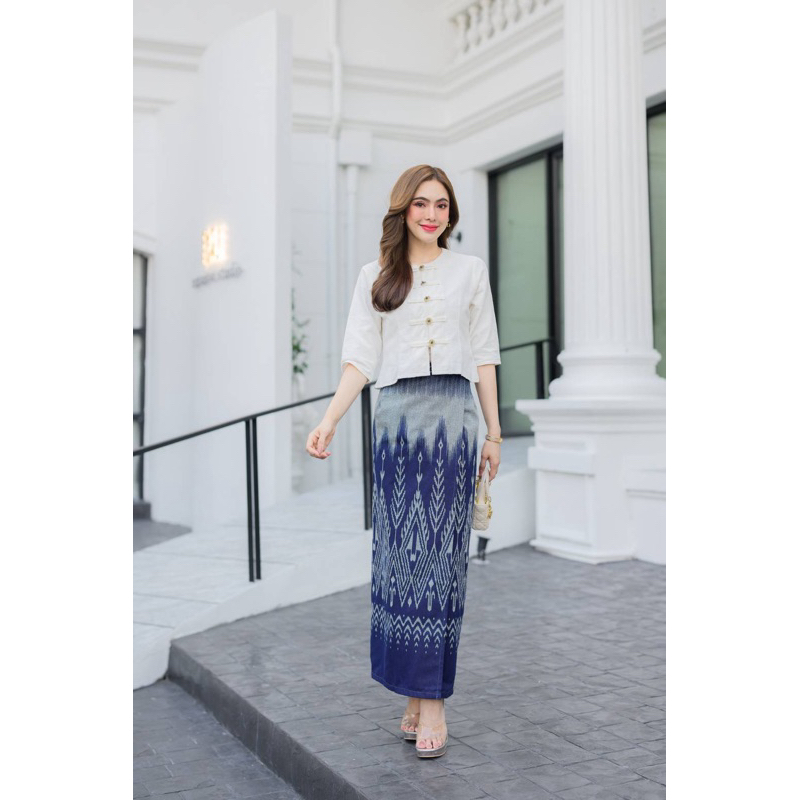 ผ้าถุงเย็บสำเร็จแบบผูก ผ้าฝ้ายพิมพ์ลายไทยเชียงใหม่ - รูปที่ 4