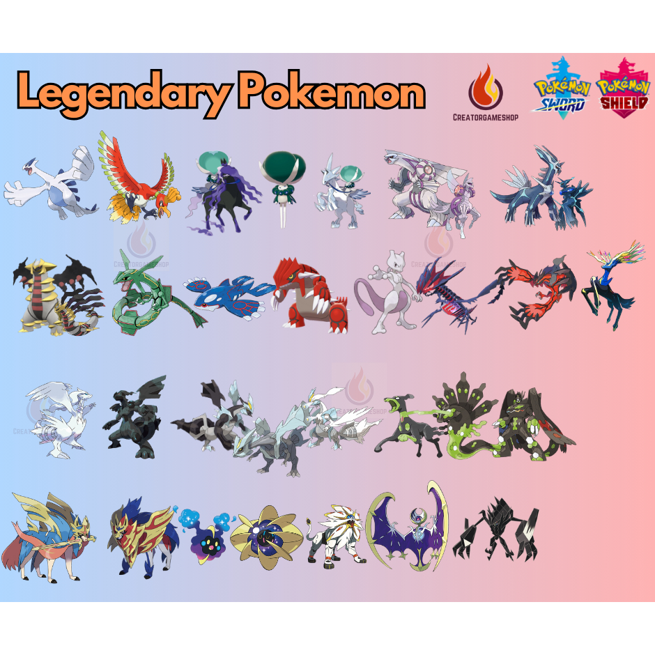 Pokémon Sword and Shield Pokemon -- Legendary Pokemon in SWSH เทพหลักภาค Sword and Shield