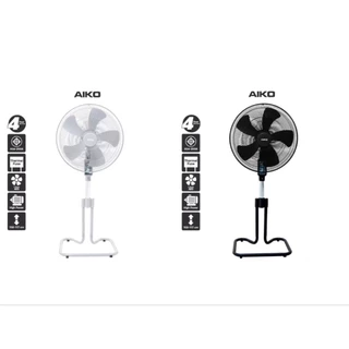 AIKO พัดลมสไลด์ 18 นิ้ว รุ่น AK-S452 สีดำ/เทา/ขาว ใบพัดพลาสติก PP พัดลมตั้งพื้น พัดลมส่าย พัดลมยึดคอ
