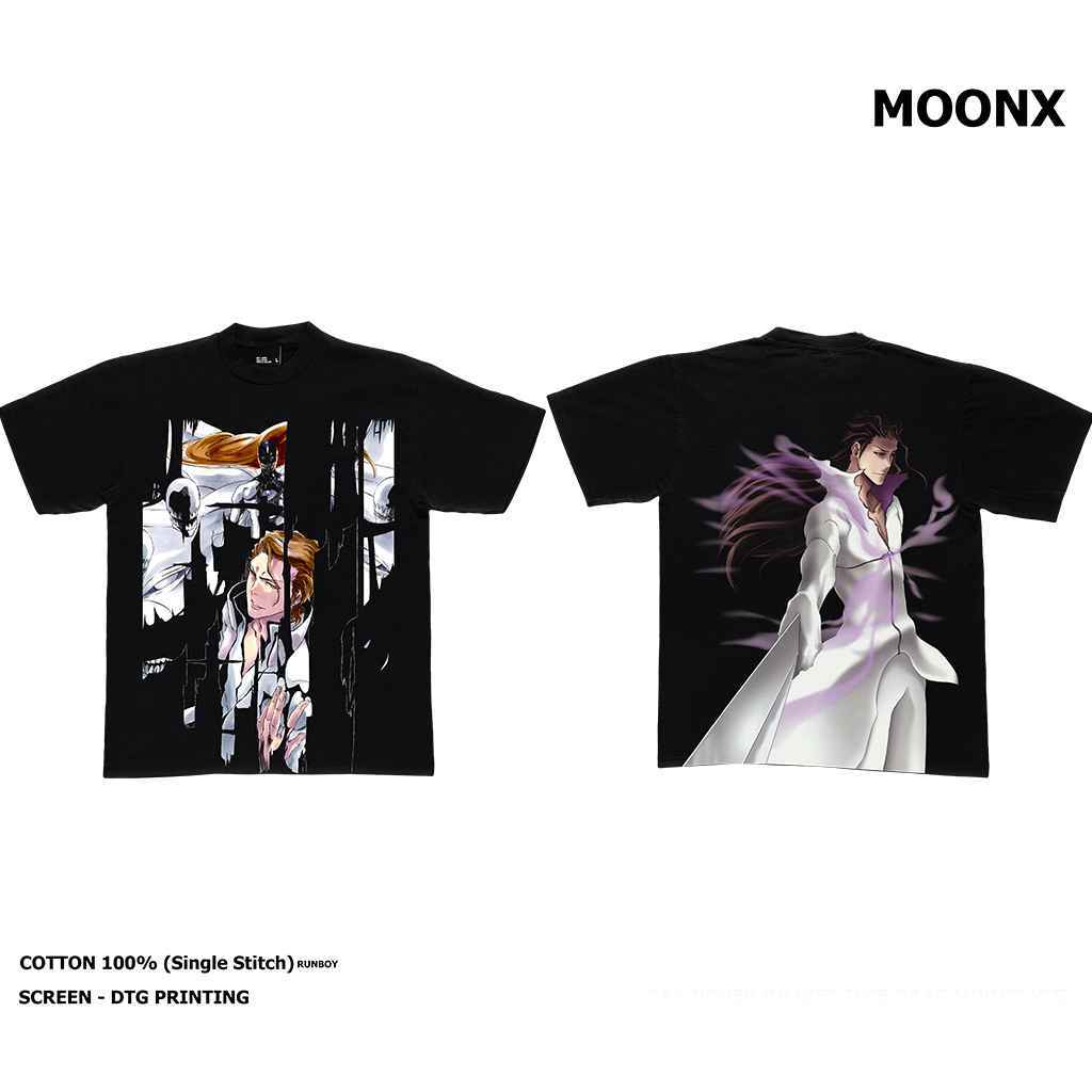 เสื้ออนิเมะ Aizen Bleach | Anime Bootleg T-shirt | Manga Vintage Shirt