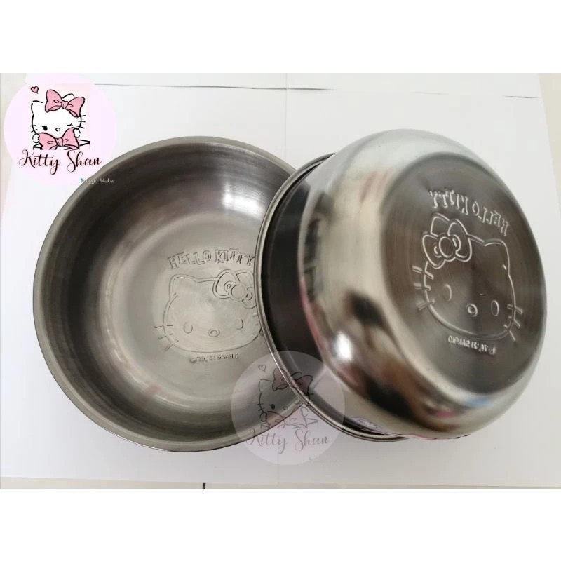 ขันสแตนเลส holle Kitty 💗 ขนาด7 นิ้ว ไม่เป็นสนิมง่าย เป็นสแตนเลสคุณภาพดี