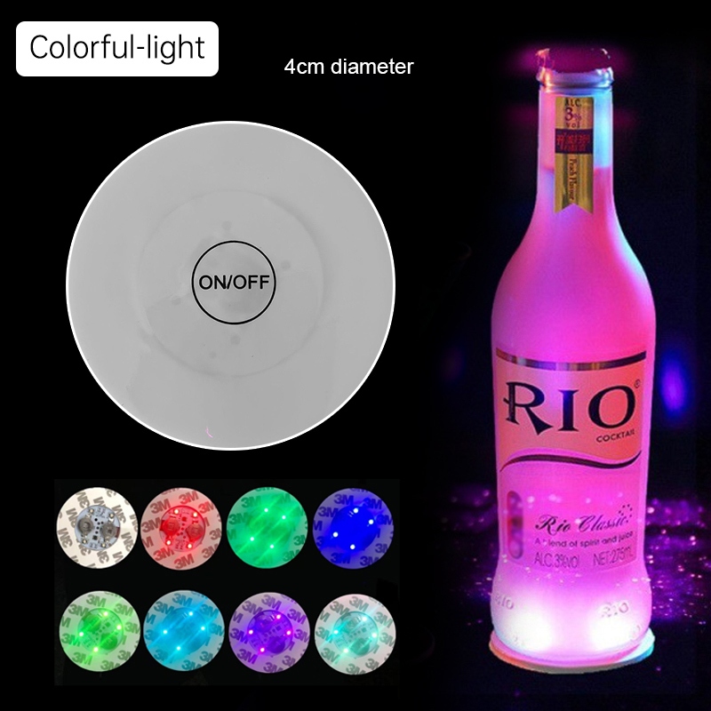 🏠 แผ่นรองแก้วเครื่องดื่ม แบบเรืองแสงในที่มืด 3 โหมด พร้อมไฟ LED สําหรับตกแต่งบ้าน บาร์ ไนท์คลับ ปาร์ตี้