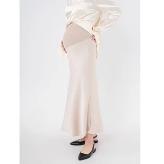 [ขายดี] MACHIKO | D11 กระโปรงคนท้อง ผ้าซาติน ใส่ออกงาน มีสายปรับขนาดเอว ใส่สบาย ใส่ได้ยันหลังคลอด