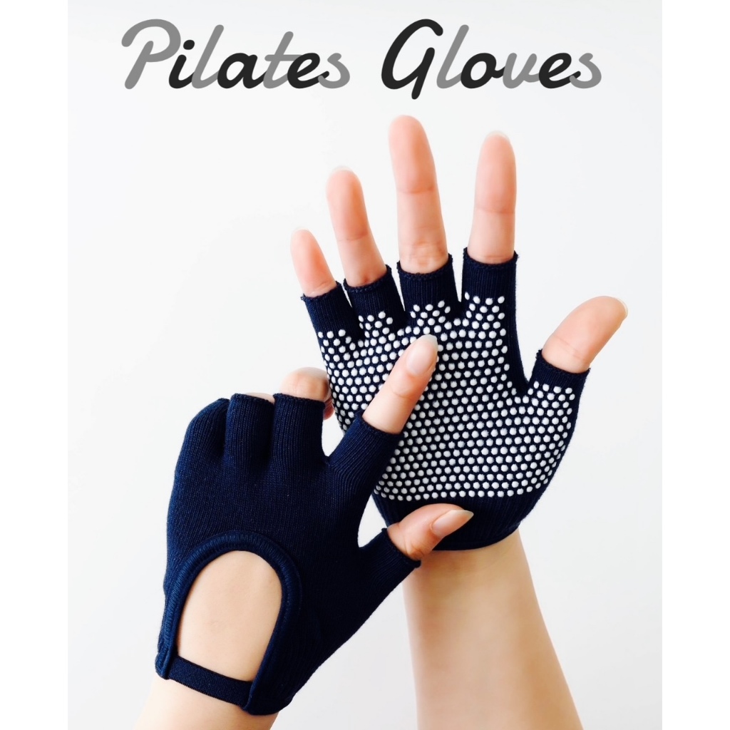 ถุงมือ พิลาทิส พีลาทีส Pilates Gloves โยคะ Yoga ถุงมือแบบปุ่ม ถุงมือกันลื่น พร้อมส่งจากไทย