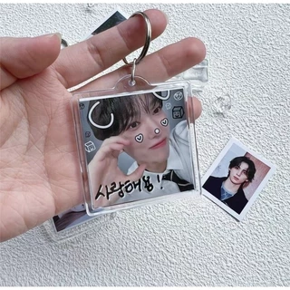 พร้อมส่งจากไทย!!! พวงกุญแจกรอบรูปอะคริลิค งาน DIY ใส่รูปได้ งานสวยลายน่ารัก *ทางร้านไม่มีบริการปริ้นรูปค่ะ