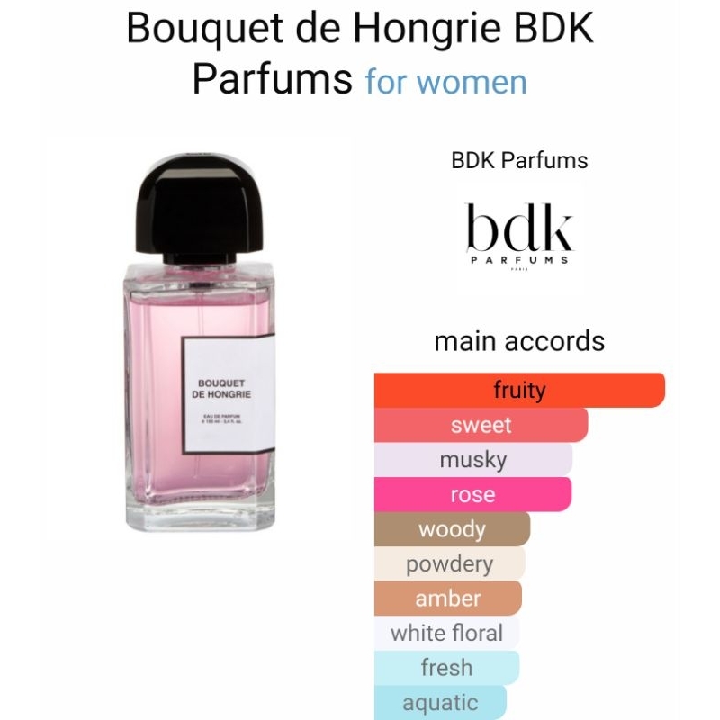 BDK Bouquet de Hongrie EDP แท้100%  แบ่งขาย 2/5/10ml.