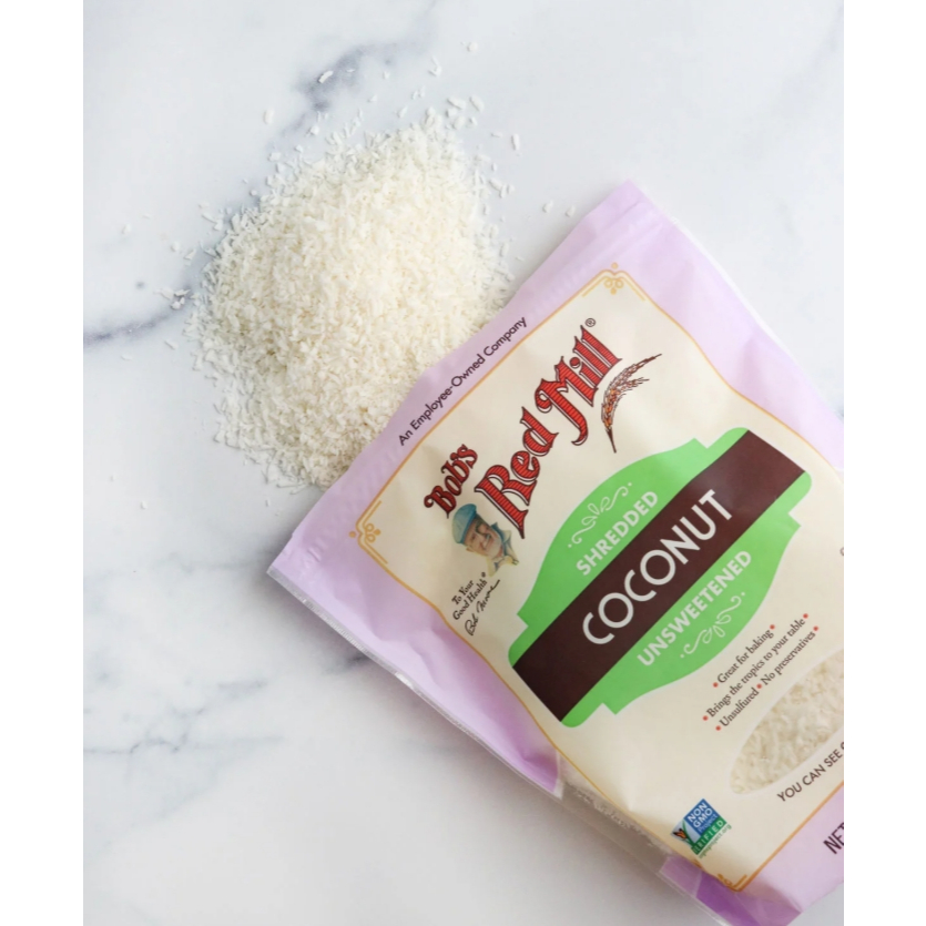 Bob's Red Mill Shredded Coconut Unsweetened 340g. Baking มะพร้าวขูด ไม่หวาน ไม่มีสารกันบูด ไม่ใส่กำม