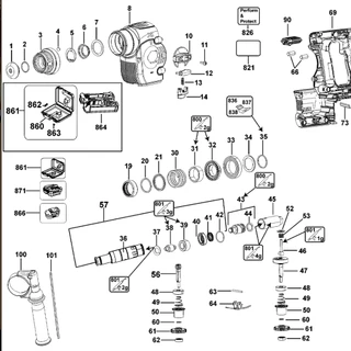 DEWALT DCH273 อะไหล่ PART / 1