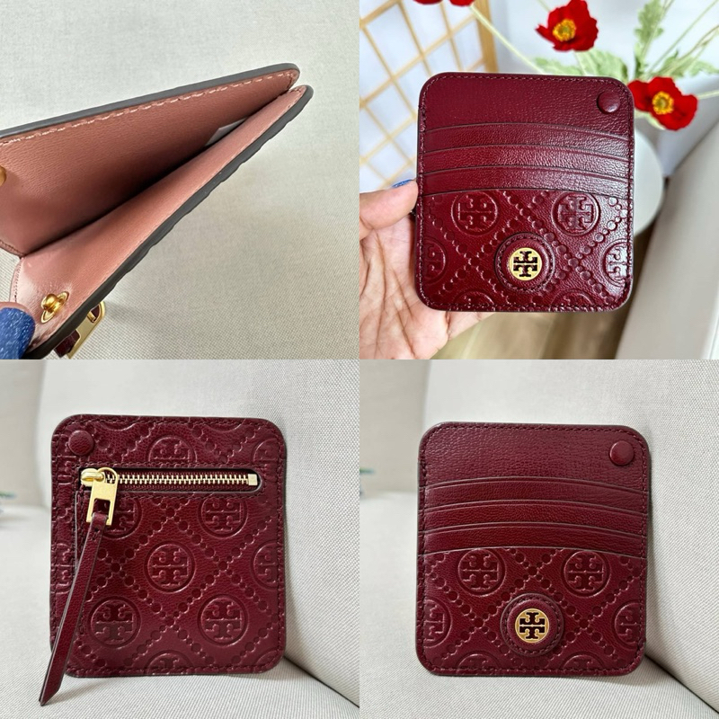 🎀 (สด-ผ่อน) กระเป๋าใส่บัตร สีดำ 60330 TORRY Lily Zip Card Case