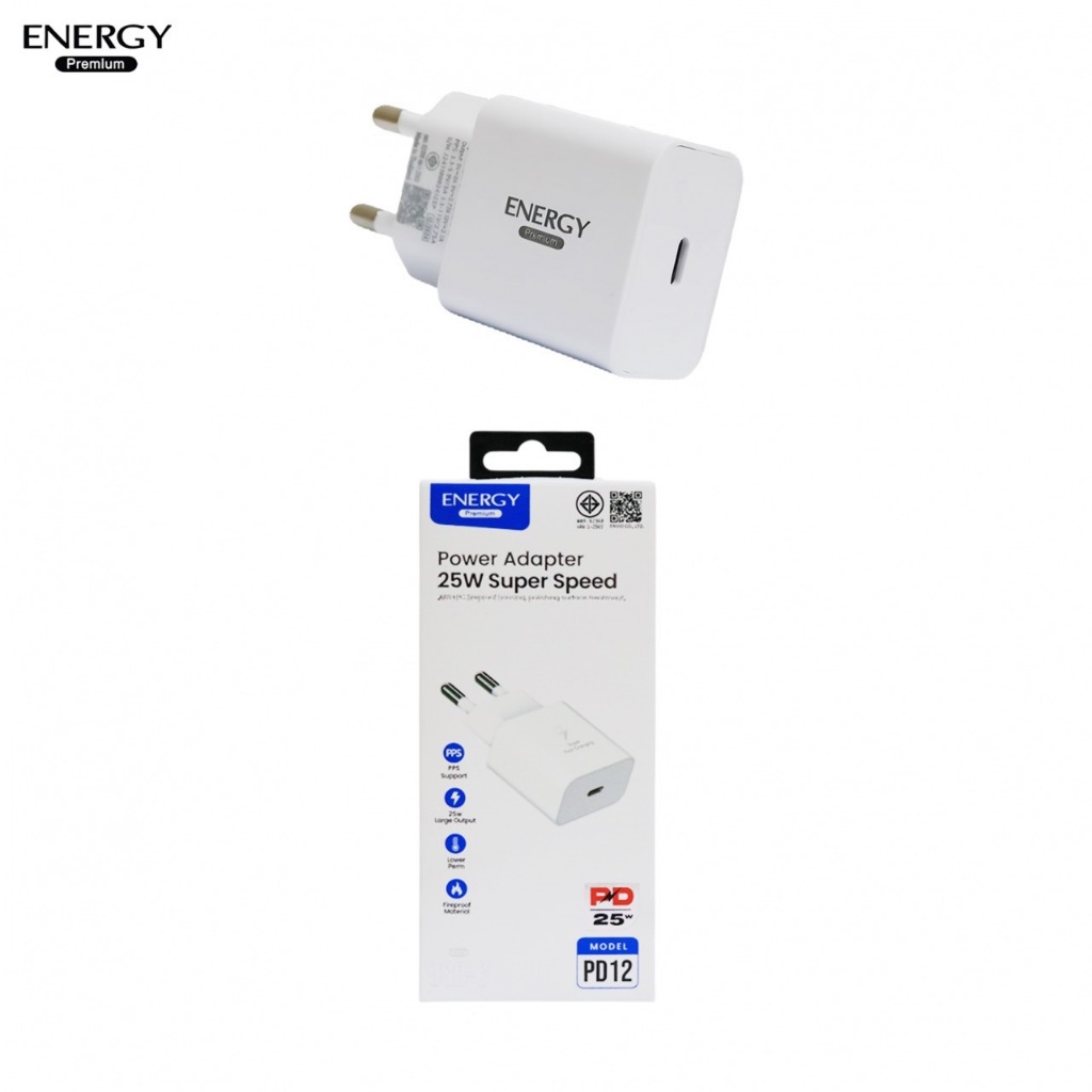 อะแด็ปเตอร์ ENERGY 25W Type C (Model:PD12) สีขาว