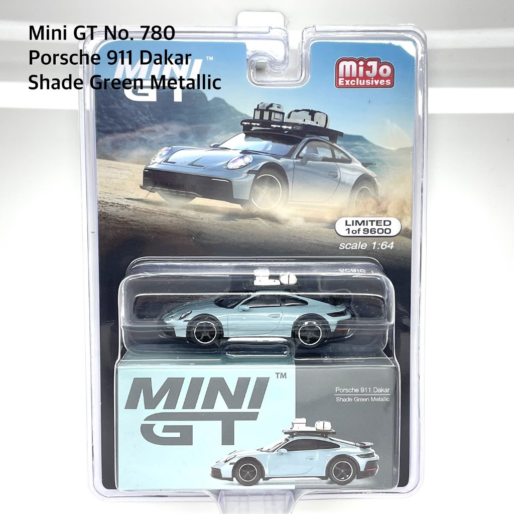 Mini GT No. 780-MJ  Porsche 911 Dakar - Shade Green Metallic/ blister package