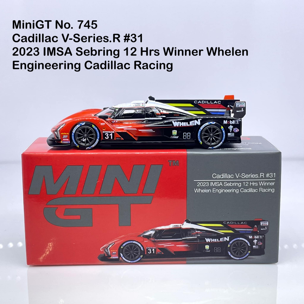 MiniGT  No. 745-L Cadillac V-Series.R #31- 2023 IMSA Sebring 12 Hrs Winner Whelen - Engineering Cadillac Racing