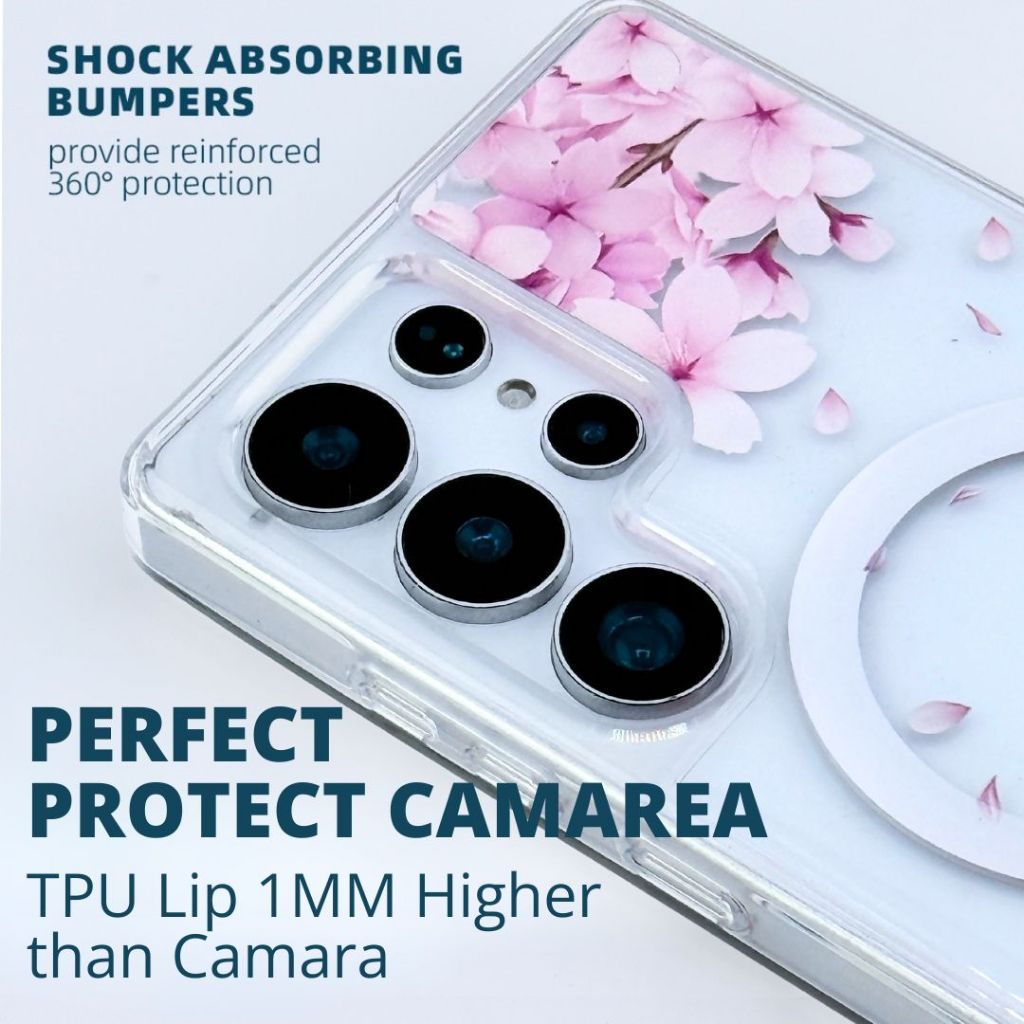 (ส่งทันที) เคส FenixShield Eleganz PINK BLOSSOM สำหรับ Samsung Gaalxy S25 Ultra - รูปที่ 3