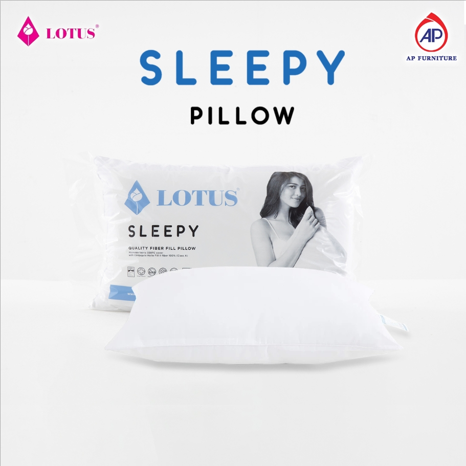 LOTUS หมอนหนุนใยสังเคราะห์ รุ่น SLEEPY สีขาว