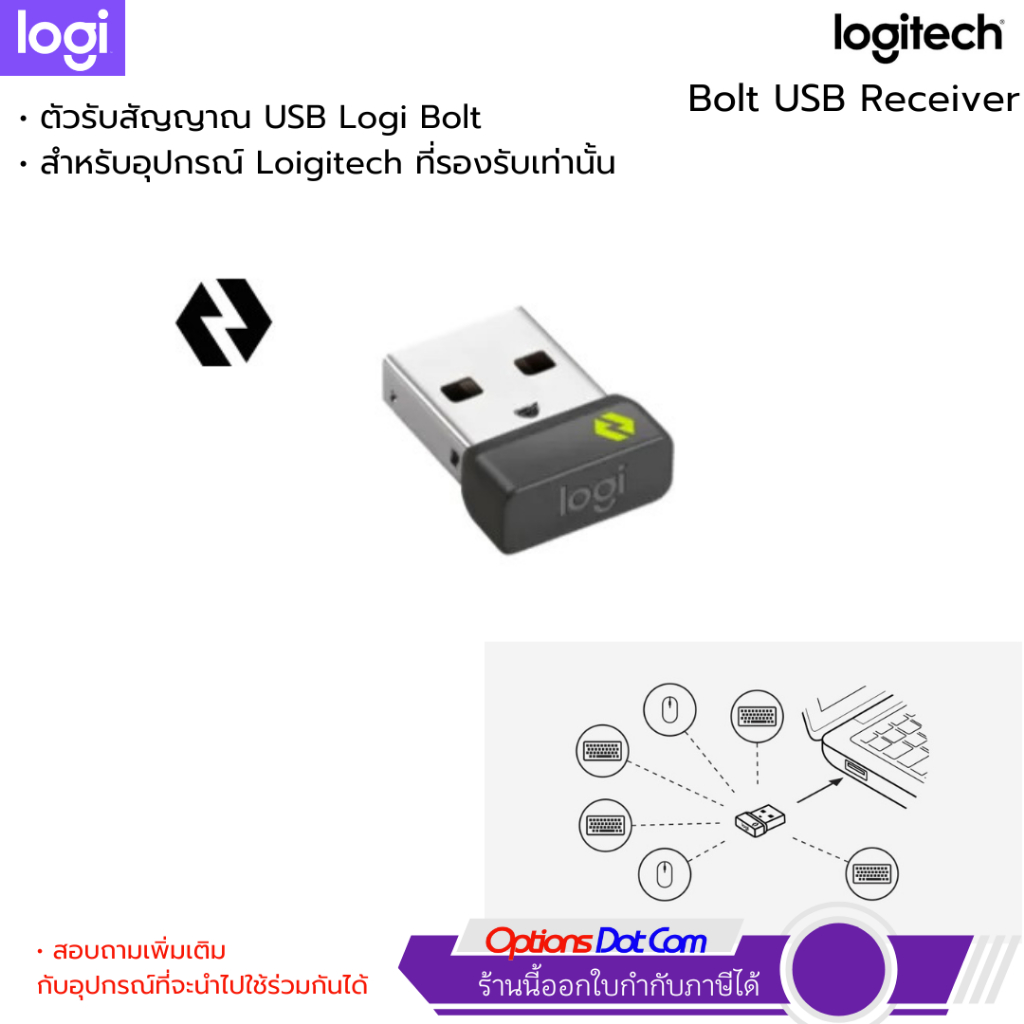Logitech Bolt USB Receiver ตัวรับสัญญาณ USB Logi Bolt