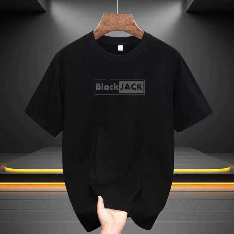 เสื้อยืดคอกลม แขนสั้น สกินลายBLACK  สีขาว-สีดำ  เสื้อเท่ๆ  oversize t shirt สตรีทแฟชั่น เสื้อผู้ชาย