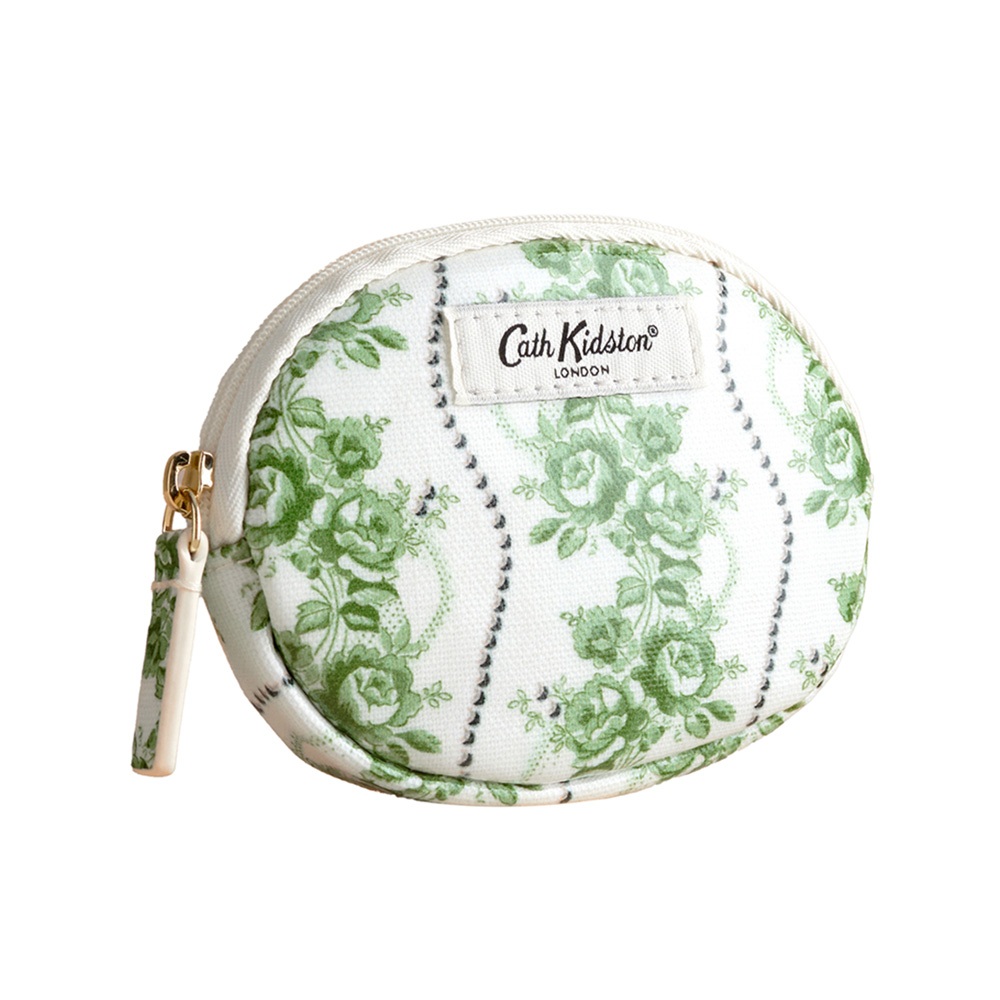 Cath Kidston Female Oval Coin Purse Rose Pearl Miniature Green