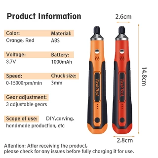 TASKTOOL เครื่องเจียร์ Mini บอสเจียร์ไฟฟ้า เครื่องแกะสลัก สว่านจิ๋วไฟฟ้า สายอ่อน ปรับฟรี ขัด ตัด งานฝีมือ DIY