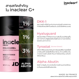VIKKASKINCARE INACLEAR G+ Serum In Cream 23g อินนาเคลียร์ครีม ครีมบำรุงผิว ลดฝ้า กระ จุดด่างดำ ผิวกระจ่างใส