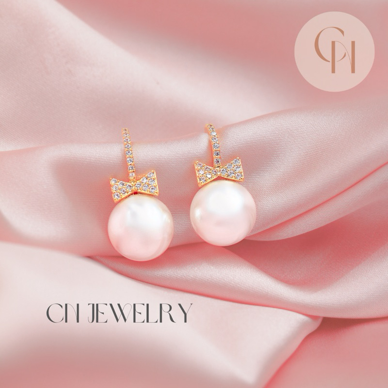 [⚡️ลดเพิ่ม 30% เก็บโค้ดหน้าร้าน] 1คู่ ต่างหู (วัสดุอย่างดี ไม่ลอกดำ แพ้ง่ายใส่ได้) CN Jewelry