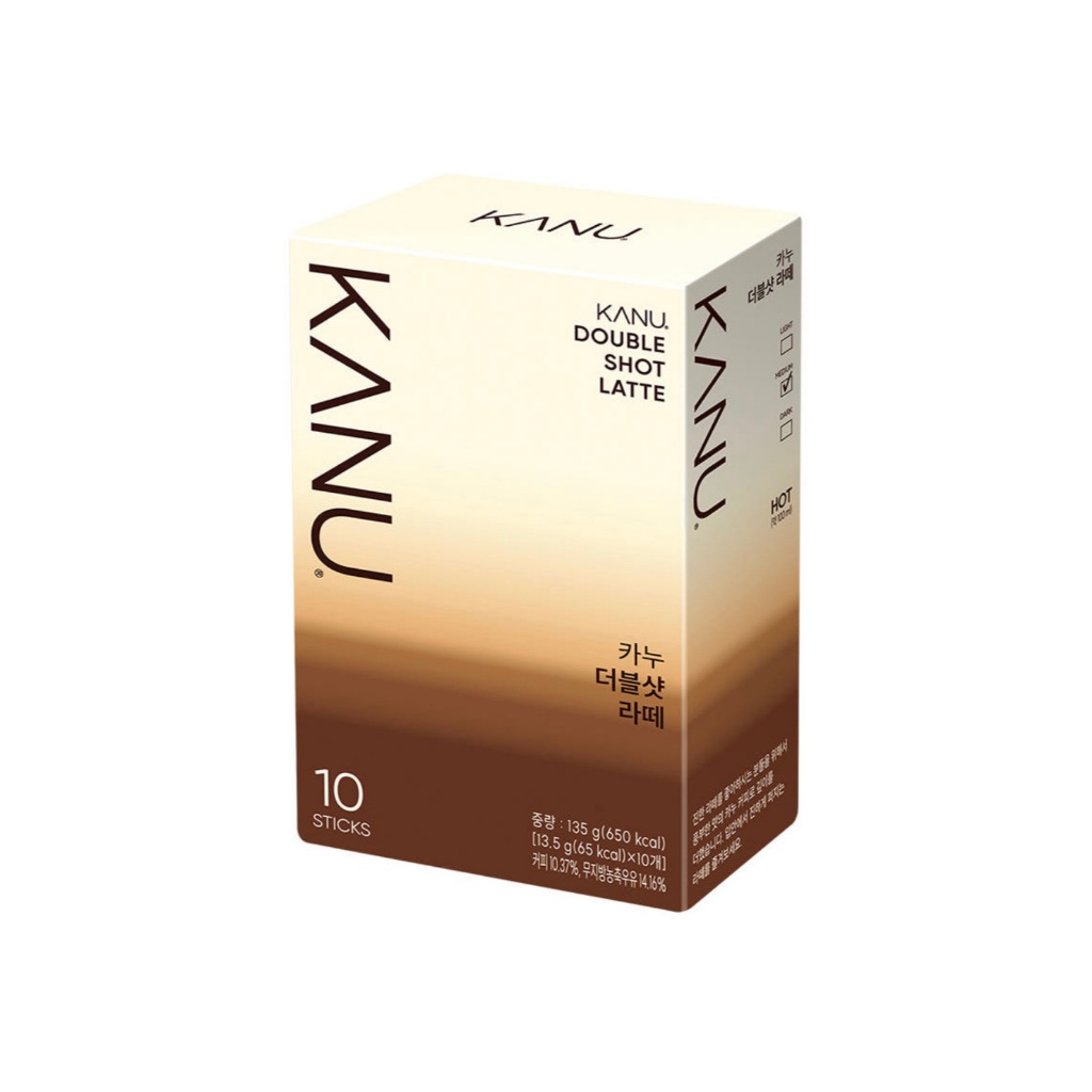 [ของแท้] 맥심카누더블샷라떼 Maxim Kanu Double Shot Latte (ลาเต้ดับเบิ้ลช็อต 10 ซอง) 135g