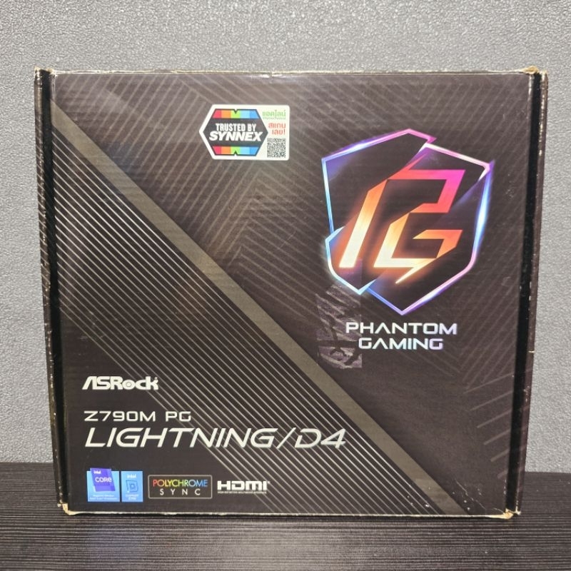 MAINBOARD (เมนบอร์ด) ASROCK Z790M PG LIGHTNING/D4 (DDR4) (LGA 1700) (M-ATX) มือ2 (มีกล่อง) ประกันศูน