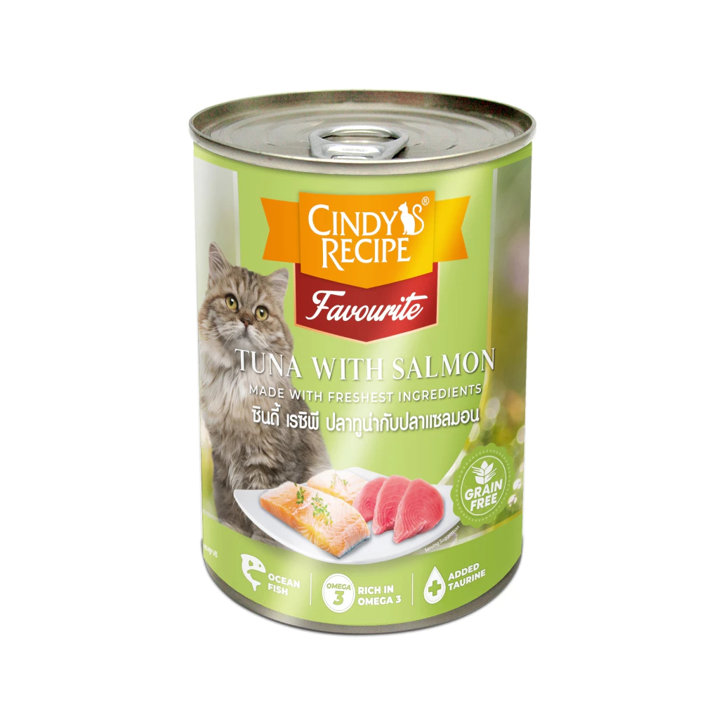 Cindy Recipe ซินดี้เรซิพี อาหารเปียกแมวชนิดกระป๋อง 400g. ราคา ถูกที่สุด ดีลบีเคเค แกลเลอรีภาพที่ 8