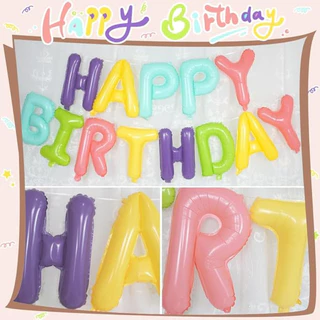 พร้อมส่ง ชุดลูกโป่งฟอยล์ HAPPY BIRTHDAY ลูกโป่งฟอยล์ตัวอักษร 16 นิ้ว
