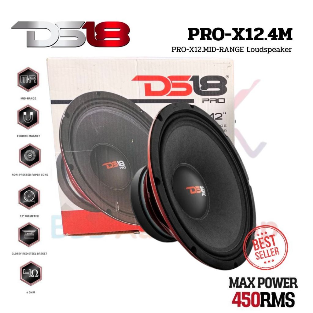 DS18 PRO-X12.4M  MIDRANGE ลำโพงเสียงกลาง 12"