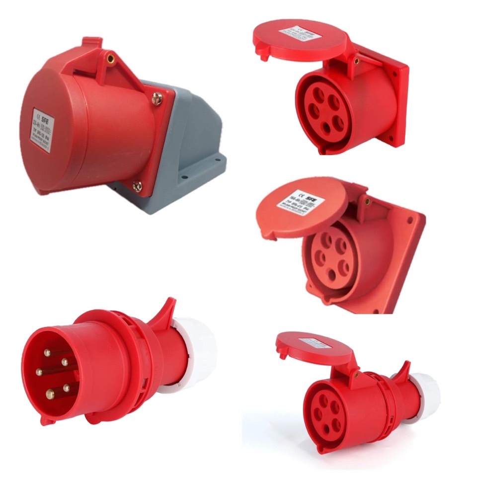 พาวเวอร์ปลั๊ก ปลั๊กพาวเวอร์ ตัวผู้ เต้ารับตัวเมีย 5 ขา IP44 16A , 32A (3P+N+E) IP44 SFE