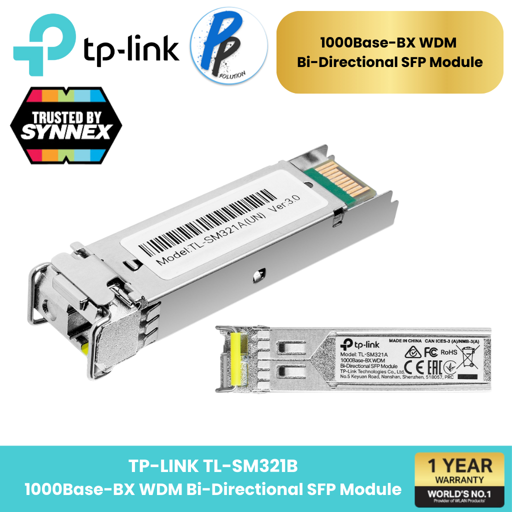 TP-LINK TL-SM321B 1000Base-BX WDM Bi-Directional SFP Module ต้องใช้คู่กับรุ่น TL-SM321A เท่านั้น