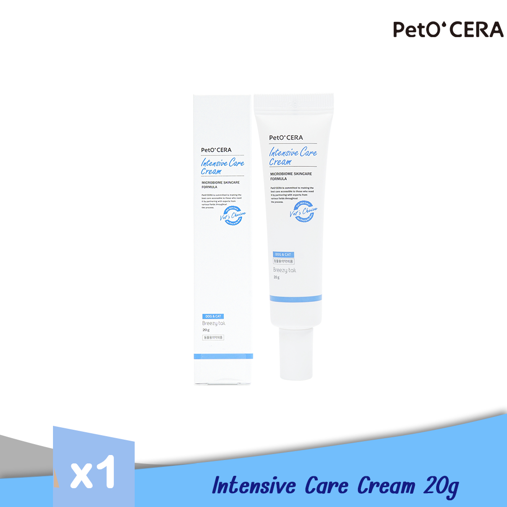 Pet’O CERA Intensive Care Cream 20g. ครีมบำรุงผิวสูตรเข้มข้นคูณสามเท่าเพิ่มความชุ่มชื้นให้ผิวสำหรับสัตว์เลี้ยง (2335)
