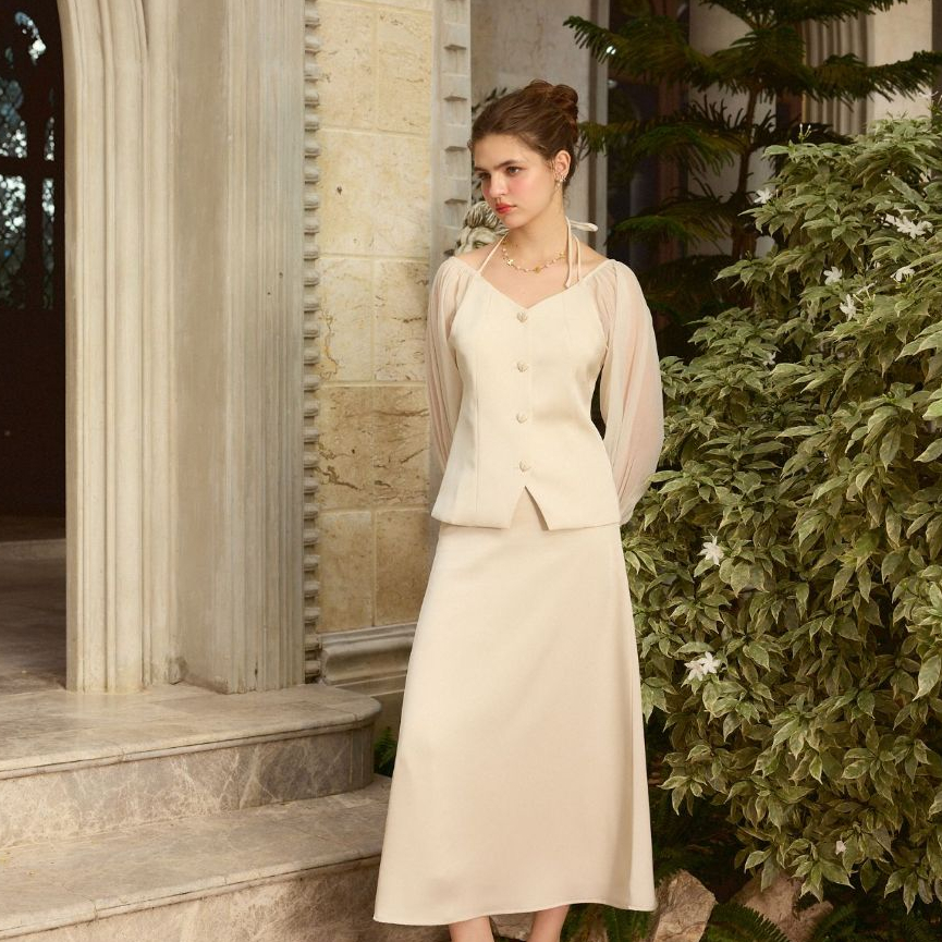 La Mignonne (XS-3XL) Ellianna Kinslee Skirt กระโปรงใส่ทำงาน ใส่เที่ยว งาซิปข้าง มีซับในให้อย่างดี