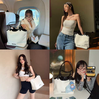 Littlewhitestore Everyday tote bag แถมใบเล็กทุกสี