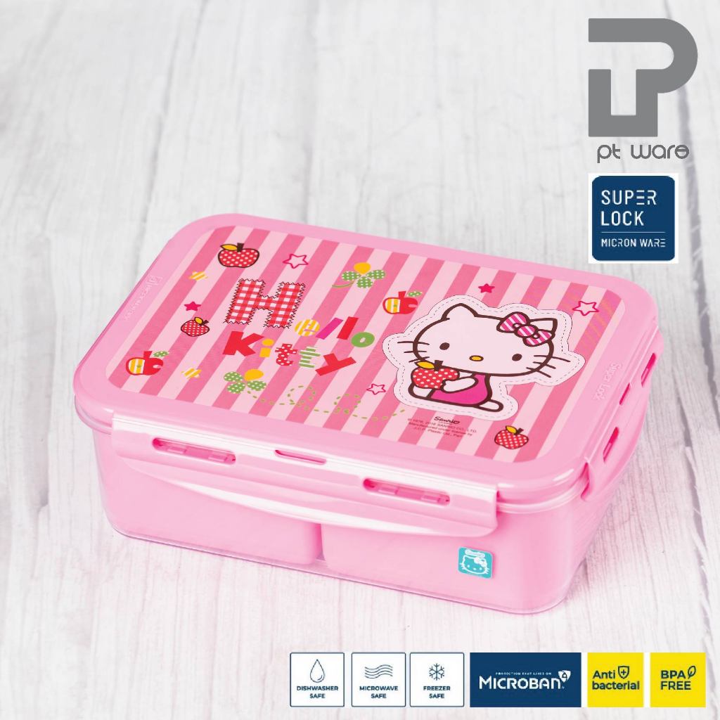Superlock Micronware กล่องถนอมอาหาร กล่องใส่ข้าว ลายลิขสิทธิ์แท้ Hello Kitty (BPA Free) รุ่น 6115/3