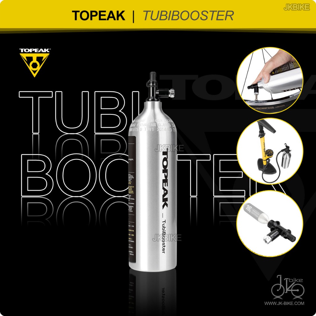 ถังเก็บลมจักรยานสำหรับเติมลมแบบไม่มียางใน TOPEAK TUBIBOOSTER