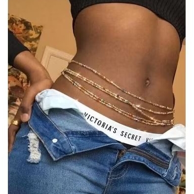 Waist beads from Nigeria สายรัดเอวจากไนจีเรียราคาเส้นละ 170 ฿