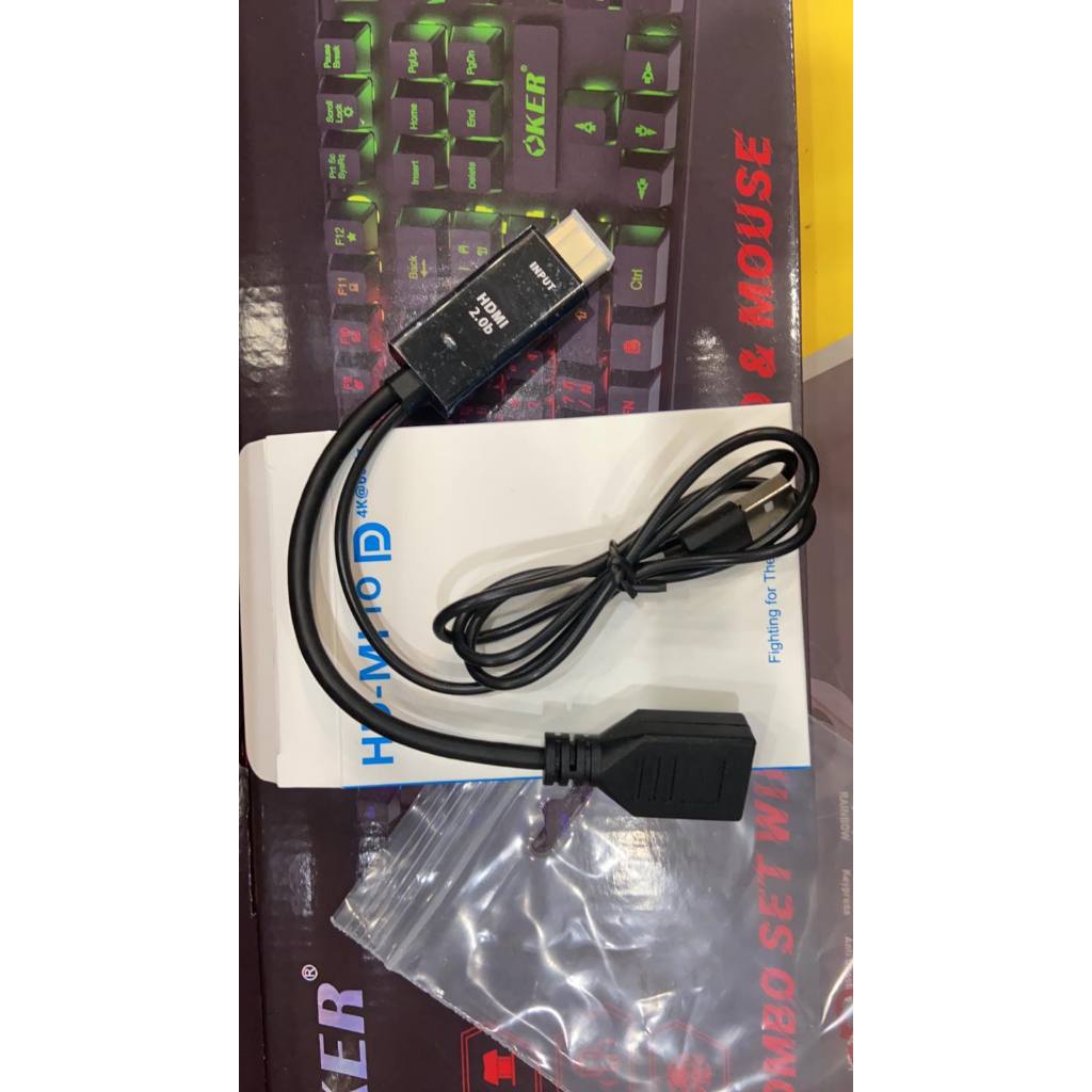 ส่งจากไทย HDMI M to DP F HDMI ตัวผู้ male DP ตัวเมีย Female ตัวแปลง หัวแปลง จอคอม