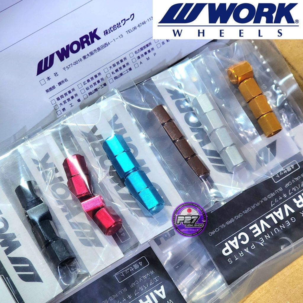 🎌แท้🎌 จุ๊บลม W WORK Air Valve Cap Wheel สินค้านำเข้าจากประเทศญี่ปุ่น ฝาลม ฝาปิดลม จุ๊บล้อ จุกลม