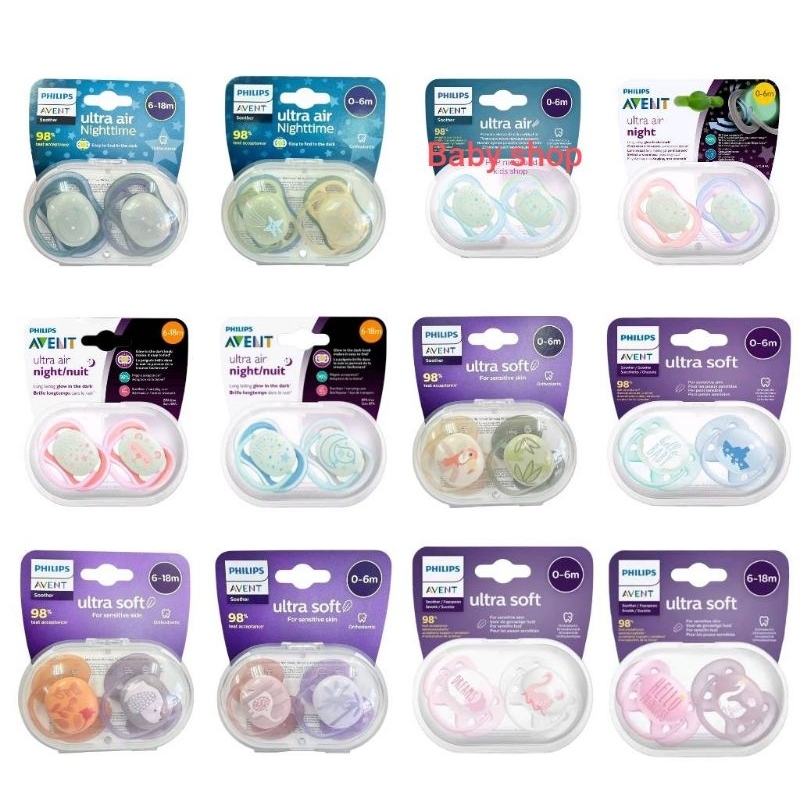 (แถมสายคล้อง)จุกหลอก philips Avent แท้100% ส่งของวันต่อวัน