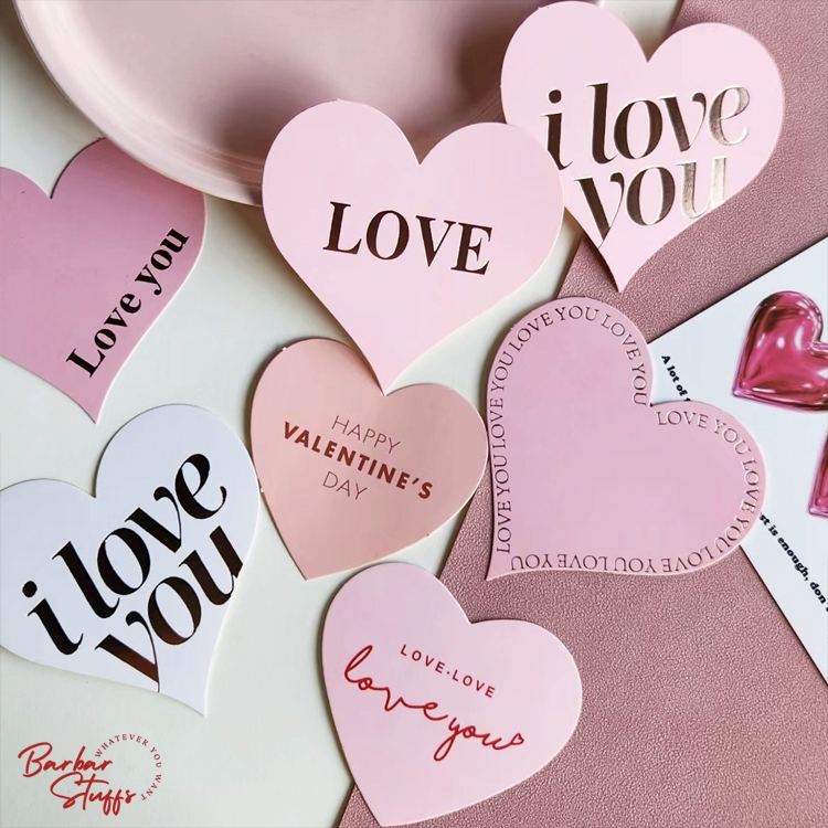 🌈พร้อมส่งในไทย!!🌈 การ์ดบอกรัก มินิการ์ด การ์ดวันเกิด การ์ดขอบคุณ รูปหัวใจ ตัวหนังสือ rosegold สวยหรู - รูปที่ 5