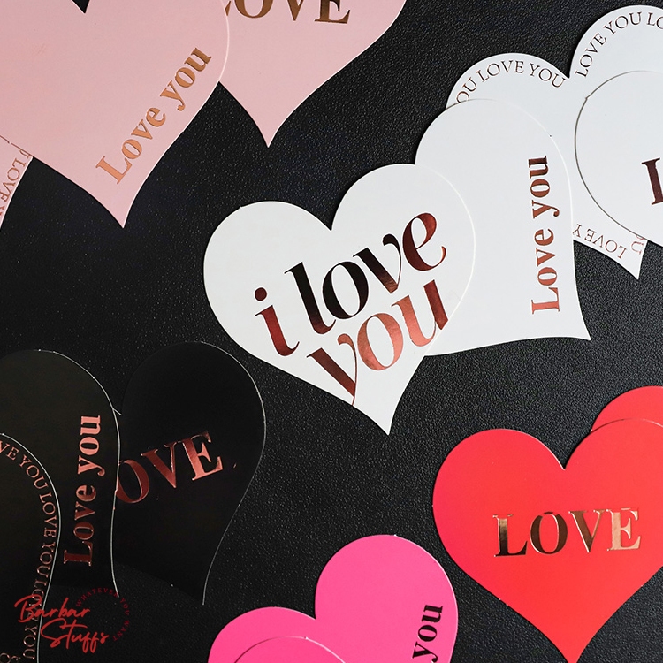 🌈พร้อมส่งในไทย!!🌈 การ์ดบอกรัก มินิการ์ด การ์ดวันเกิด การ์ดขอบคุณ รูปหัวใจ ตัวหนังสือ rosegold สวยหรู - รูปที่ 3