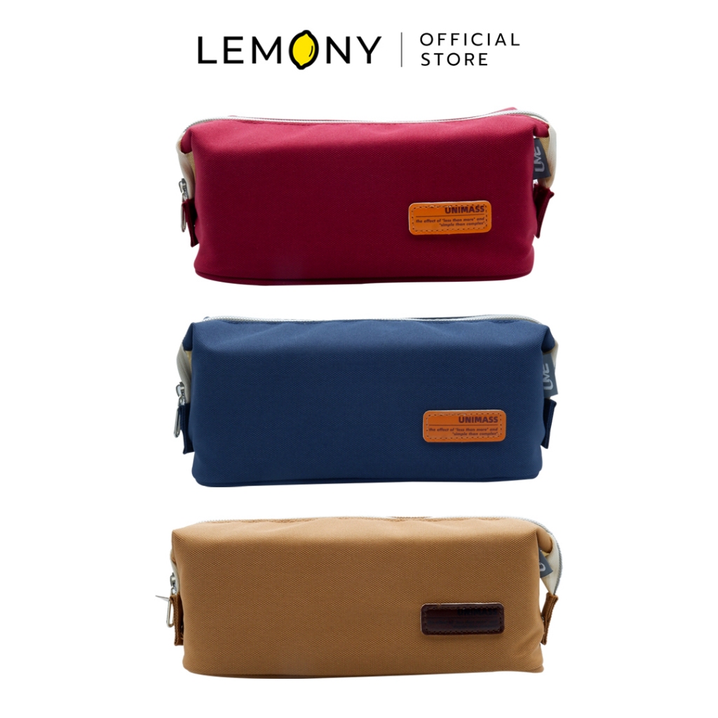 LEMONY College style pencel case กระเป๋าดินสอ กระเป๋าเก็บเครื่องเขียน