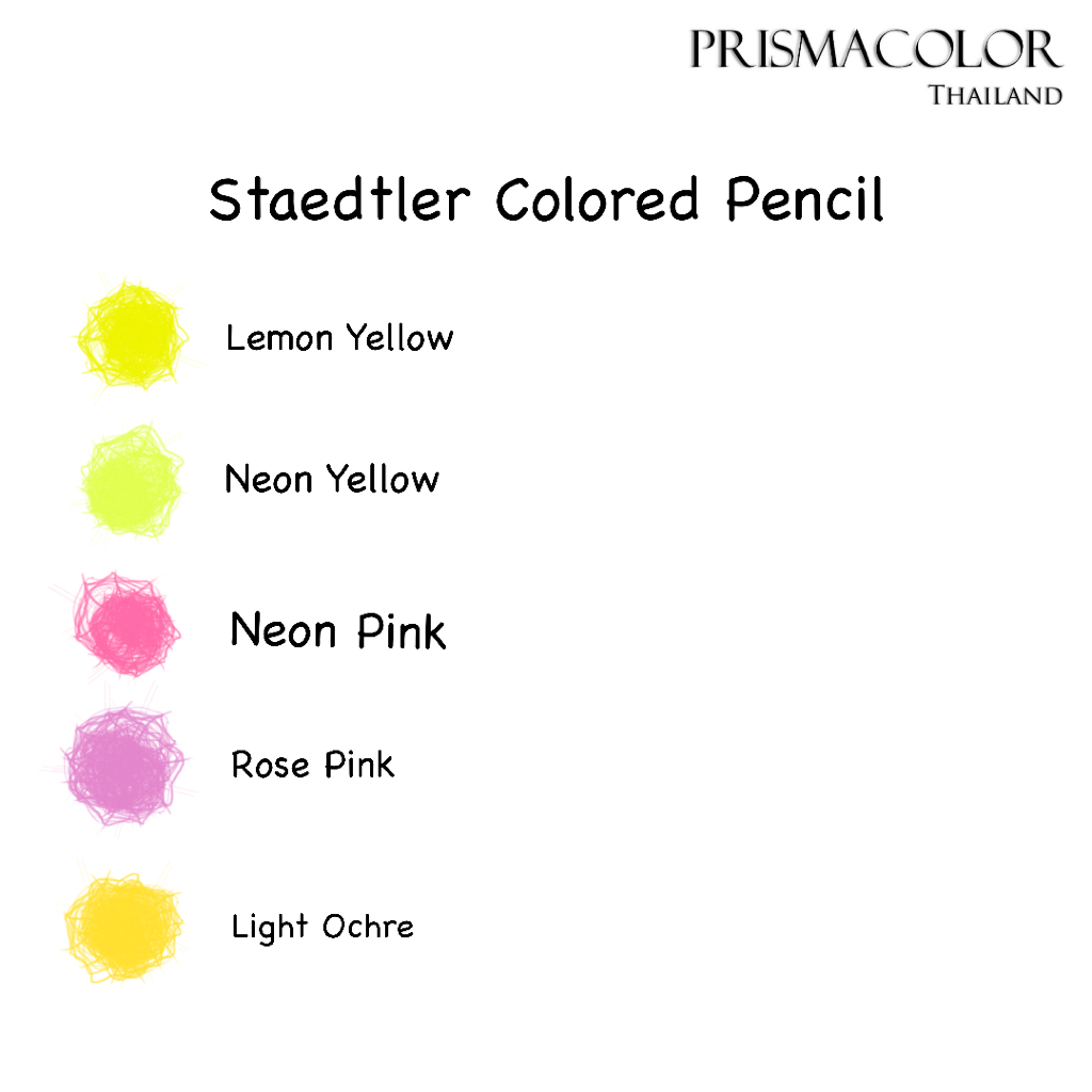 ดินสอสีไม้ Staedtler รุ่น 143 กลุ่มสีครีม เหลือง ส้ม แดง ชมพู จำหน่ายแบบแยกแท่ง