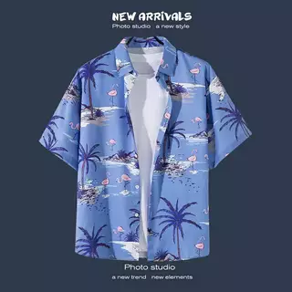 ⚡พร้อมส่ง⚡ เสื้อสงกรานต์ลายดอกไม้ เสื้อฮาวายคอปก ใส่ได้ทั้งหญิงและชาย ผ้าสปันนิ่ม ใส่สบายไม่ร้อน[ 🔥 จัดส่งไว🔥 ]