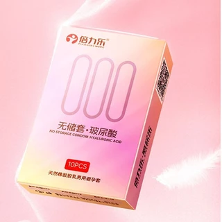 ถุงยางอนามัย Beilile 0.00 แบบบางพิเศษ เหมือนเสียบสด ถุงยางบางกว่า0.01 90% 52±2มม ผิวเรียบ ชมพู่