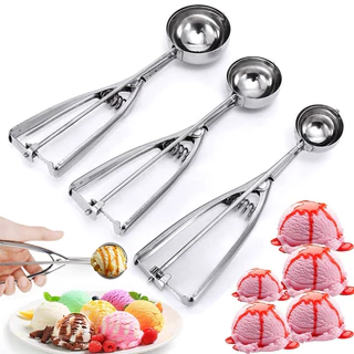 *พร้อมส่ง* ที่ตักไอศครีมสแตนเลส (3ขนาดให้เลือก) ช้อนตักไอติม ที่ขูดไอศครีม Ice Cream Scoop